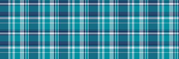 Seamless teal and navy plaid pattern. Perfect for textile design, website backgrounds, or fashion projects. This cooltoned, classic check evokes a sense of order and sophistication. vector