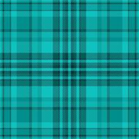 Oriental background textile, cutout plaid check seamless. Marketing texture fabric tartan pattern in teal and dark cyan colors. vector