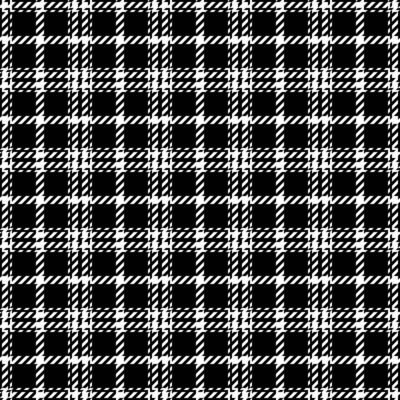Kitchen tartan pattern fabric, naked plaid textile. Hispanic background check texture seamless in black and white colors.