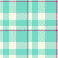 Vibrant teal and cream plaid pattern with pink accents. Perfect for textile design, fashion, website backgrounds, and scrapbooking projects. vector