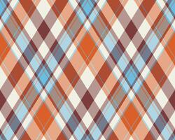 Vibrant diagonal plaid pattern in warm, earthy tones. Perfect for textile design, website backgrounds, or fashion projects. Seamless repeat design ensures versatile usage. vector