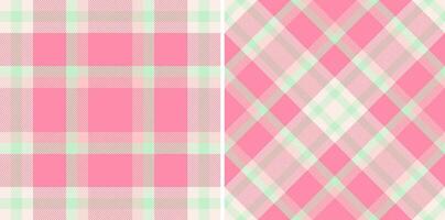 Check textile pattern of seamless background plaid with a texture tartan fabric. Set in spring colors for bed sheet designs in bedroom. vector