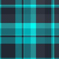 Vibrant teal and charcoal plaid pattern. Perfect for textile design, fashion, or website backgrounds. Modern, stylish, and versatile graphic. Use as a seamless texture or repeating element. vector