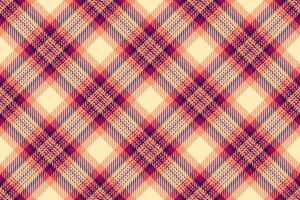 Bag pattern texture textile, fibrous tartan check fabric. Advertisement plaid background seamless in red and light colors. vector