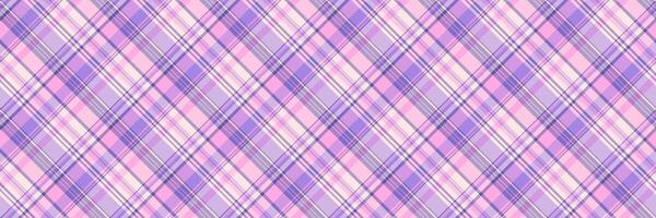 Elegant diagonal plaid pattern in soft pink and purple hues. Perfect for textile designs, wrapping paper, backgrounds, and more. This seamless texture offers a delicate and feminine aesthetic. vector