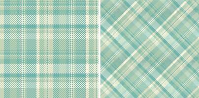 Seamless pattern check of plaid tartan with a background textile texture fabric. Set in summer colors. Fashion bandanas for a cool style. vector