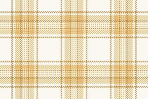 Checked background fabric pattern, tribal texture seamless. Packaging check tartan plaid textile in sea shell and amber colors. vector