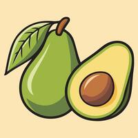 Avocado Illustration Art Design vector