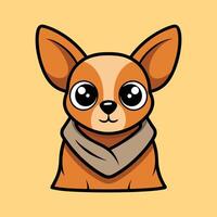 Adorable Chihuahua Wrapped in Warmth vector