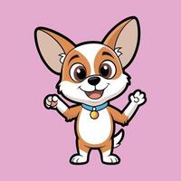Chihuahua Smiling in a Welcoming Pose vector