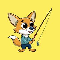 Tiny Fisherman Chihuahua on the Job vector