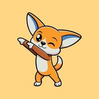 Chihuahua Dabbing with Fluffy Charm vector