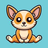 Chihuahua Baby Finding Zen on the Mat vector