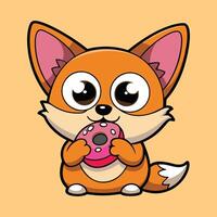 Sweet Chihuahua Devouring a Doughnut vector