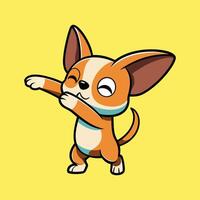 Adorable Chihuahua Dabbing with Style vector