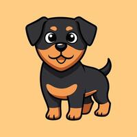 Rottweiler Standing Full of Joy vector
