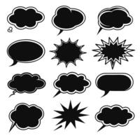 Blank Speech Bubbles Set for Designs vector