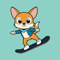 Fearless Chihuahua Conquering the Snowy Peaks vector