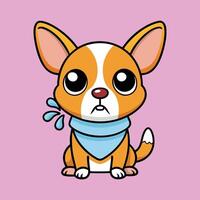 Chihuahua Relaxing and Resting for Recovery vector