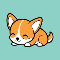 Chihuahua Sleeping with a Gentle Smile vector