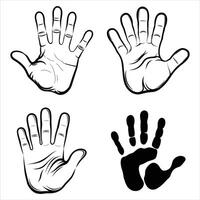 Artistic Abstract Handprint Illustration vector