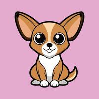 Cute Chihuahua Sitting with a Happy Smile vector