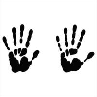 Simple Handprint Silhouette vector