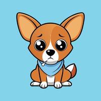 Sweet Chihuahua Napping to Feel Better vector