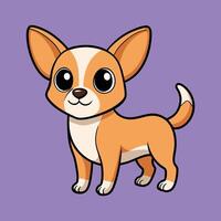 Fun and Confident Chihuahua Standing vector