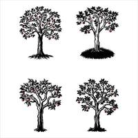 Apple Tree in Full Bloom Design vector