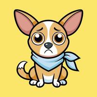 Sick Chihuahua Getting Some Much Needed Rest vector