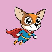Heroic Chihuahua Speeding Through the Sky vector