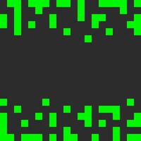 Pixel Art Top and bottom Frame border Bright green on Dark Background Copy space idea. illustration Thematic or motivation cards, leaflets, labels, price tags or web promo banners vector