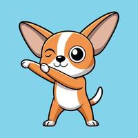 Cute Chihuahua Showing Off a Dab vector