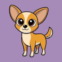 Chihuahua Standing with Full Attention vector