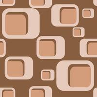 Seamless pattern cube on brown background for wallpaper and texture vector