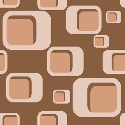 Seamless pattern cube on brown background for wallpaper and texture