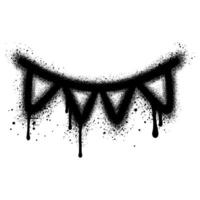 flag graffiti with spray paint on white background. vector