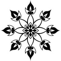 Ornamental Floral Silhouette Set vector