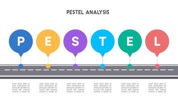 An innovative infographic integrating a road-like path with pin markers vector