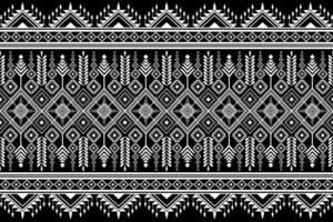 Black and white ethnic pattern vector