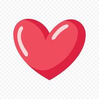 Valentines decor element red heart shape sketch on the white background vector