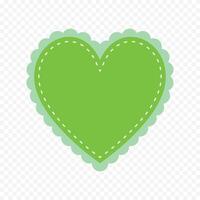 Valentines decor element red heart shape sketch isolated on a white vector