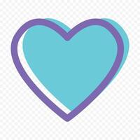 hand drawn doodle heart isolated on a white vector