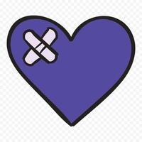 hand drawn doodle heart isolated on white background vector