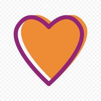 hand drawn doodle heart icon isolated on a white background vector