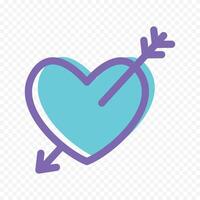 hand drawn doodle heart icon on the white background vector