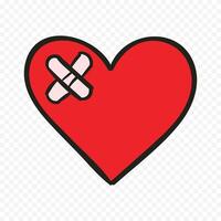 Heart silhouette isolated on the white vector