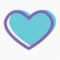 pretty heart illustration on a white vector