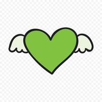 pretty heart isolated on the white background vector